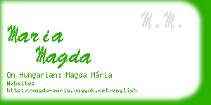 maria magda business card