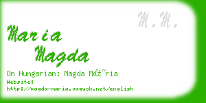 maria magda business card